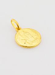 Médaille Notre Dame de Lourdes en Plaqué Or - 12 mm