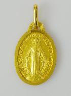 Médaille Vierge Miraculeuse Festonnée - Plaqué Or 17mm