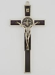 Crucifix Croix de Saint Benoit 20cm - Métal Marron