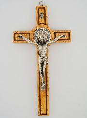 Croix de Saint Benoit en Bois - 30cm