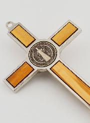 Croix de Saint Benoit en Bois d'Olivier - 12cm