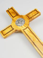 Crucifix Croix de Saint Benoit en Bois - 40cm