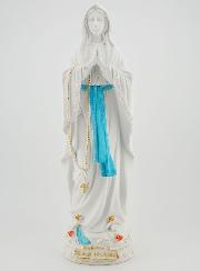 Statue Vierge Marie de Lourdes et son Chapelet Doré - 30cm