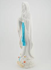 Statue Vierge Marie de Lourdes et son Chapelet Doré - 30cm