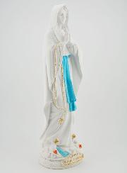 Statue Vierge Marie de Lourdes et son Chapelet Doré - 30cm