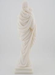 Statue Vierge à l'Enfant Jésus en Albâtre - 25cm