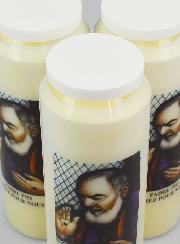 Lot de 3 Bougies de Neuvaine à Padre Pio