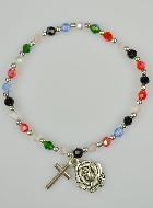 Bracelet Religieux Enfant Perles et Médailles de Lourdes