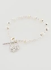Bracelet Chapelet Dizainier Perles d'Argent - 19cm