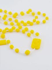 Chapelet en Gros Plastique Jaune X 100