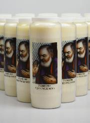 Lot de 20 Bougies de Neuvaine à Saint Padre Pio