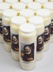 Lot de 20 Bougies de Neuvaine à Saint Padre Pio