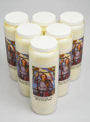 Lot de 6 Bougies de Neuvaine à Sainte Jeanne d'Arc
