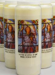 Lot de 6 Bougies de Neuvaine à Sainte Jeanne d'Arc