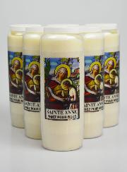 Lot de 6 Bougies de Neuvaine à Sainte Anne