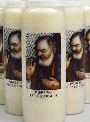 Lot de 6 Bougies de Neuvaine Saint Padre Pio