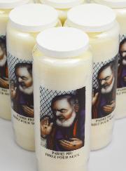 Lot de 6 Bougies de Neuvaine Saint Padre Pio