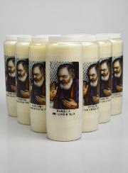 Lot de 10 Bougies de Neuvaine Saint Padre Pio
