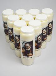 Lot de 10 Bougies de Neuvaine Saint Padre Pio