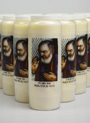 Lot de 10 Bougies de Neuvaine Saint Padre Pio