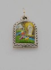 Médaille Souvenir Notre Dame de Lourdes en Métal - 16mm