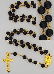 Chapelet en Perles Style Sodalite et Chaîne Or