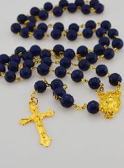 Chapelet Style Lapis Lazuli et Chaîne Or