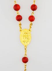 Chapelet Corail et Chaîne Or