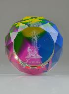 Bloc Boule de Cristal Notre Dame de Lourdes - 6 cm