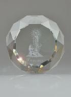 Bloc Presse Papier Cristal Notre Dame de Lourdes - 6 cm