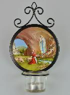 Bougeoir Icône Notre Dame de Lourdes - 18 cm