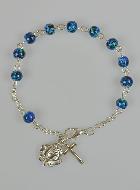 Bracelet Dizainier en perles de Nacre Bleu