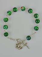 Bracelet Chapelet Dizainier en Perles de Nacre Verte - 8mm