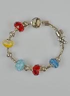 Bracelet Dizainier Cristal - Rocaille et Perle d'Argent