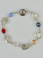 Bracelet Dizainier en Perles Coeur de Notre Dame de Lourdes