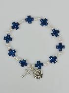 Bracelet Dizainier Perles et Croix en Nacre