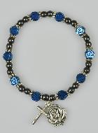 Bracelet Dizainier Perles Noires et Bleues