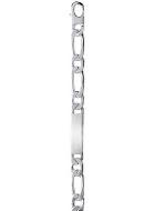 Bracelet Gourmette en Argent 18cm - Maille Figaro 4mm