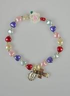 Bracelet Religieux Coeur de Nacre Multicolore - Enfant