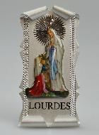 Cadre Apparitions de Lourdes sur socle - 6 cm