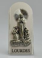 Cadre Apparitions de Lourdes sur socle - 8 cm