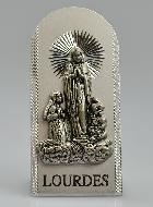 Cadre Apparitions de Lourdes sur socle - 8 cm