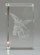 Cadre de Verre Laser Archange Saint Michel - 7 cm