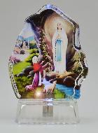 Cadre Lumineux Notre Dame de Lourdes en Verre