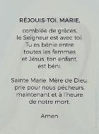 Carte de Prière - Réjouis-Toi Marie Comblée de Grâces