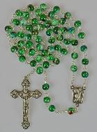 Chapelet de Lourdes avec eau de Lourdes - Nacre Verte