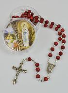 Chapelet en Bois avec Médaille Eau de Lourdes