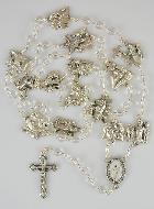 Chapelet de Lourdes - Chemin de Croix en Perles de Cristal - 70 cm