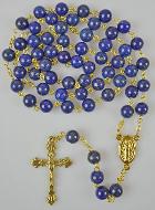 Chapelet Style Lapis Lazuli et Chaîne Or