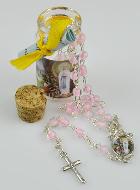 Chapelet Enfant en Perles de Cristal Rose - Coffret cadeau